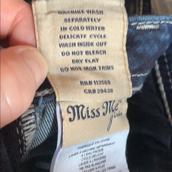 🔥 Miss me denim CAPRIS bling teens girls 8 NWT - Picture 8 of 8